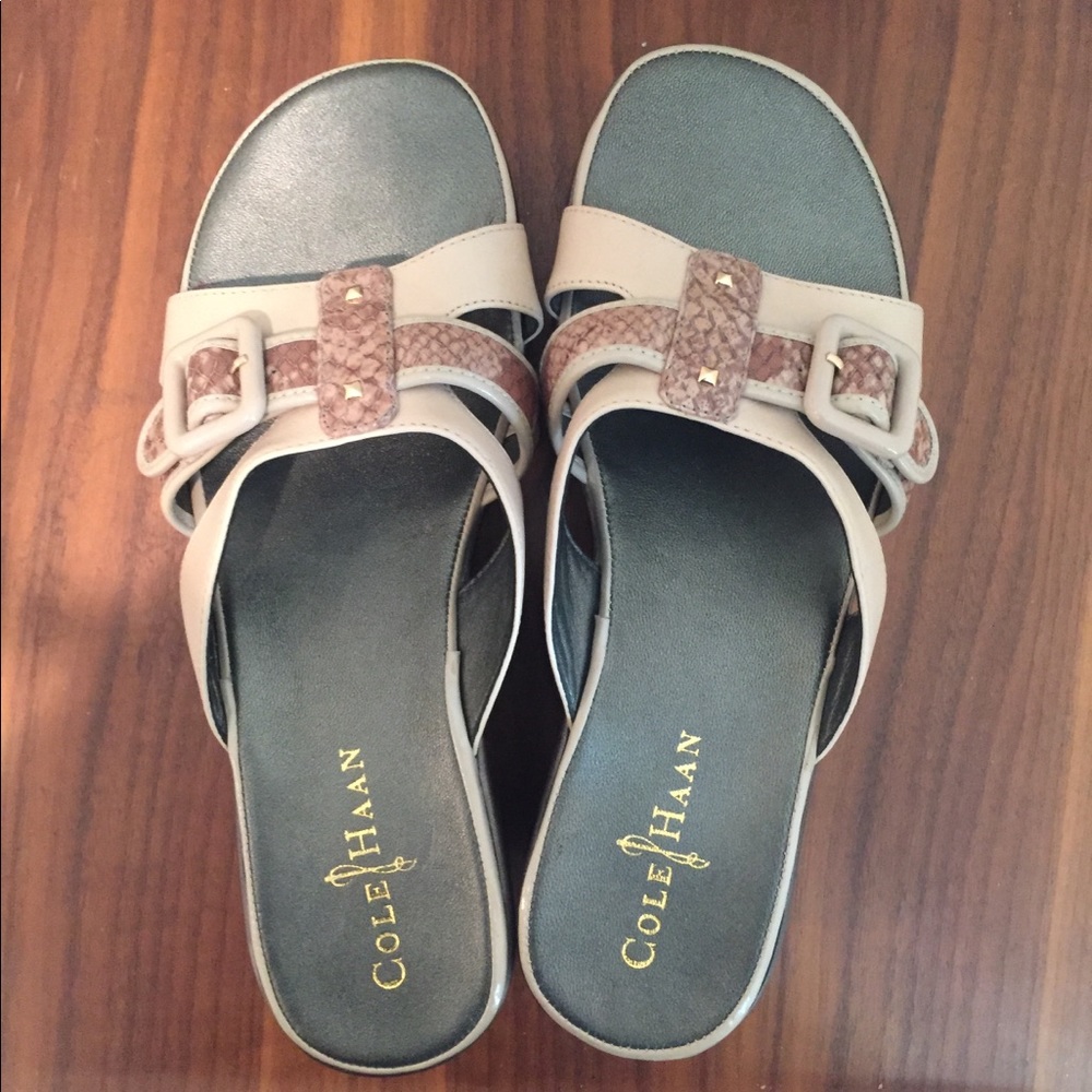 Cole Haan Beige Slides